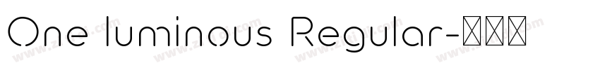 One luminous Regular字体转换